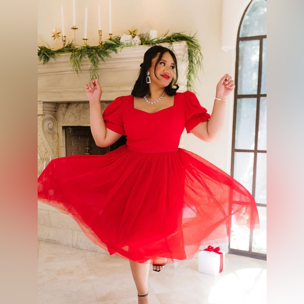 Ivy City Co Red Midi Dress